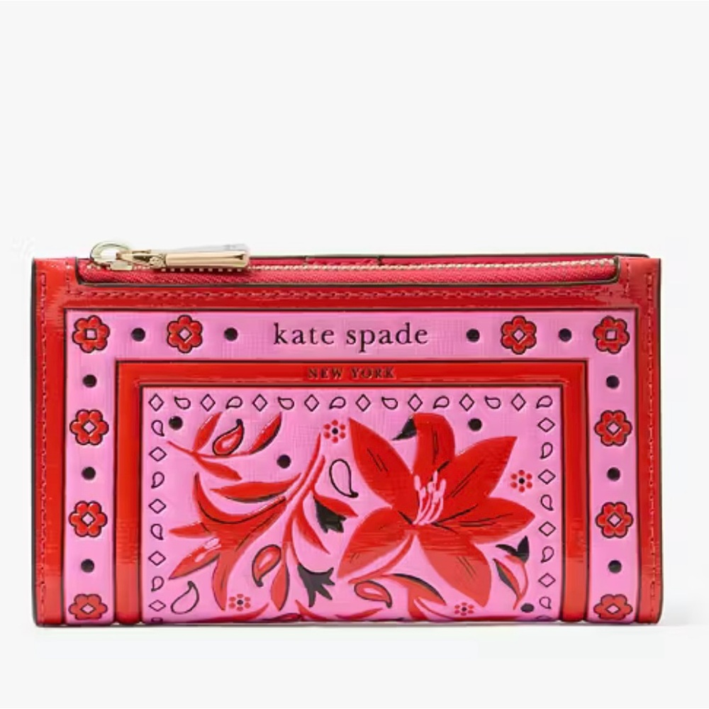 Kate Spade Morgan Bandana Small Slim Bifold Wallet